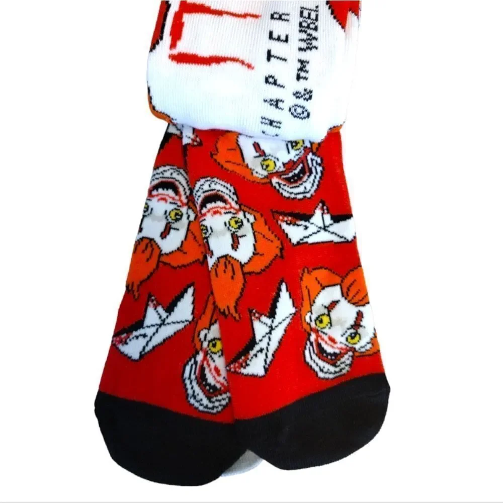 WB IT Chapter Pennywise Prints 5‎ Pairs Low Cut Ankle Socks NWT